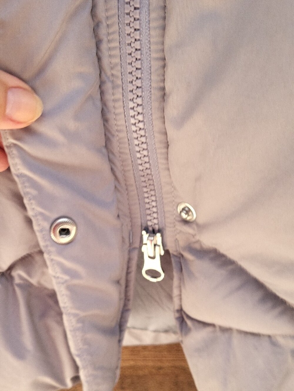 The North Face Women's Hooded Long Goosedown Puffer Coat Grey Large - Picture 6 of 9